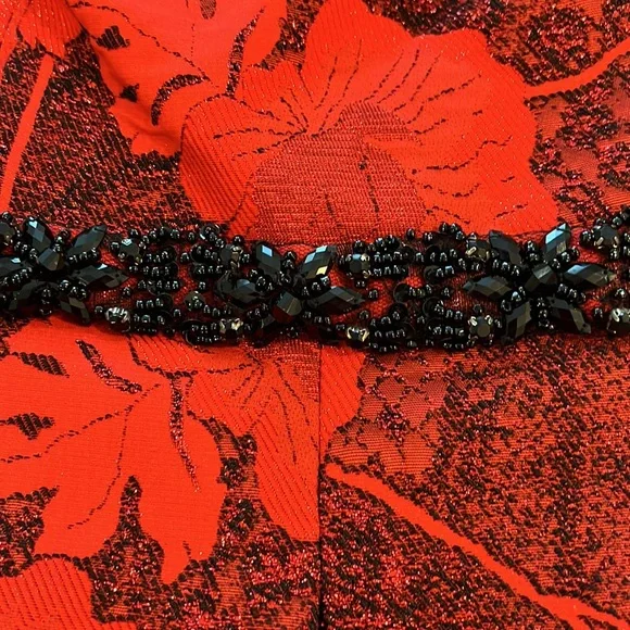 HP 🥰 Teri Jon by Rickie Freeman fit and flare cocktail dress. Worn x1 EUC - Picture 7 of 17